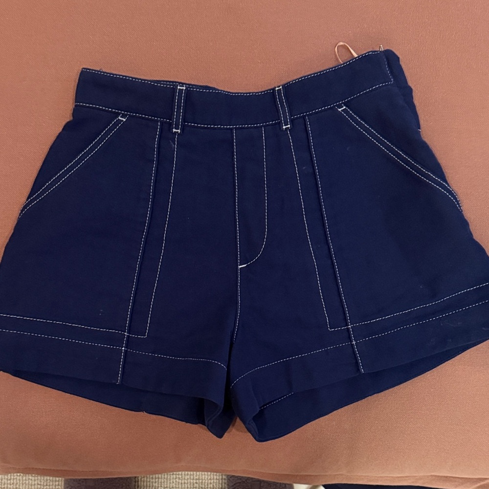 Chloe Blue Structured Shorts